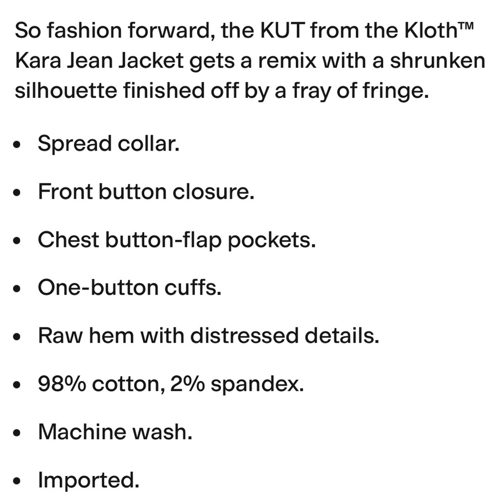 KUT FROM THE KLOTH➕Destroyed Denim Jacket - Picture 13 of 13